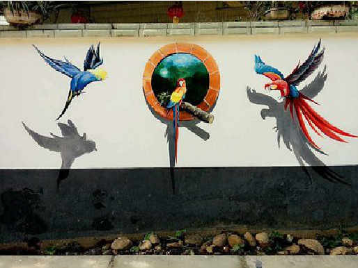 福鼎视觉错位-3D墙绘设计