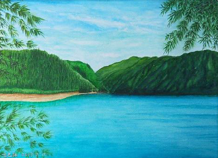 福鼎在墙绘中，如何绘画绿水青山？