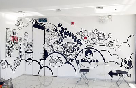 福鼎手绘墙并非传统涂鸦。